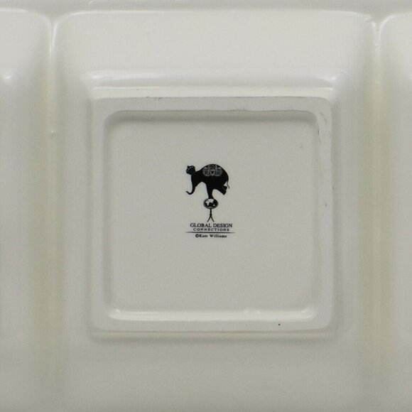 Global Design Connections Divided Rectangular Dish Easter Rabbit Lamb Duck Chick - Picture 7 of 9